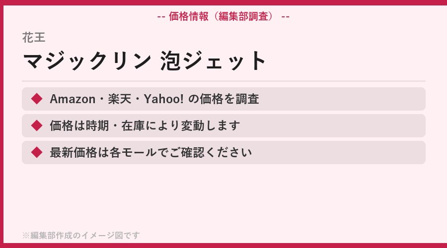 花王 マジックリン 泡ジェット 価格・コスパ・購入先の比較
